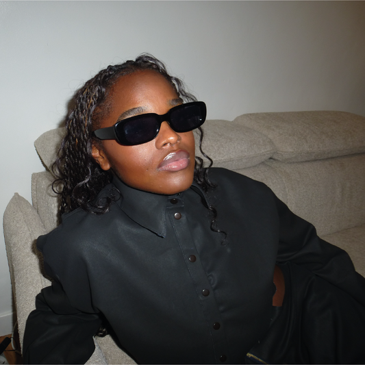 Chemise crop top jean enduit