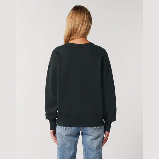 UNISEX Odr3 Paris black sweatshirt with printed logo on chest