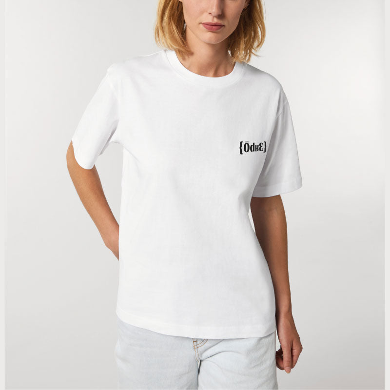 T-shirt épais bio et broderie unisexe Blanc L'Exception Paris